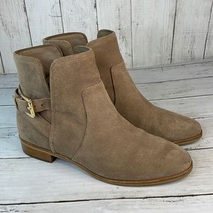 Micheal Kors Salem Tan Suede Bootie
